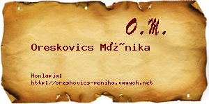Oreskovics Mónika névjegykártya